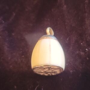 Unique pendant of silver and ivory. 1980s